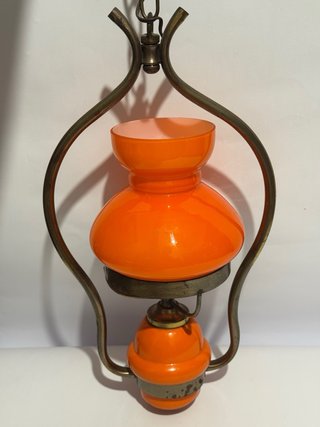 Lampada Space Age Arancione Vintage Anni '70