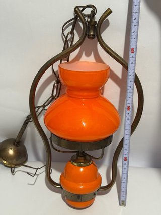 Lampada Space Age Arancione Vintage Anni '70