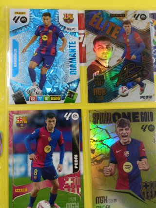 Lote 9 cartas/cromos Pedri FC Barcelona Panini