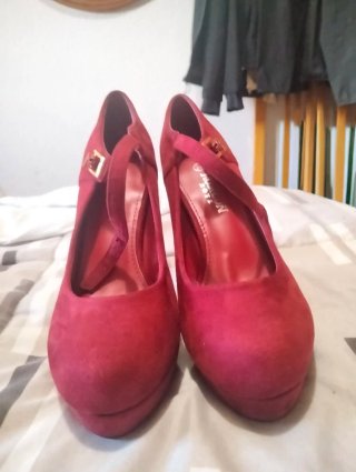 Tacones plataforma burdeos ante talla 38 NUEVOS