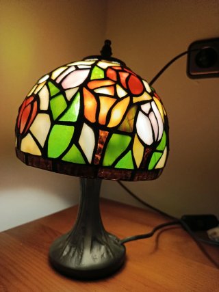 Lámpara estilo Tiffany Vidrio Multicolor