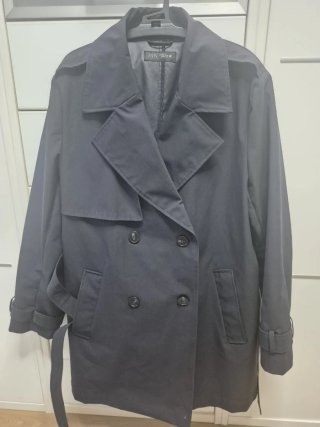 Gabardina Zara Azul Marino Talla L