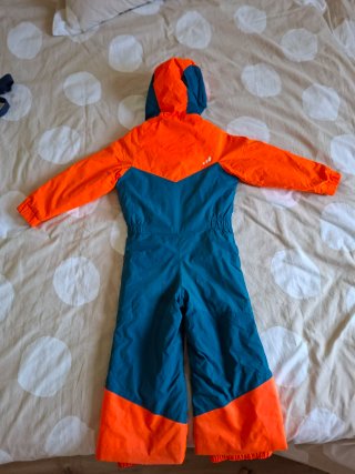 Mono de nieve infantil naranja y azul T.3 años