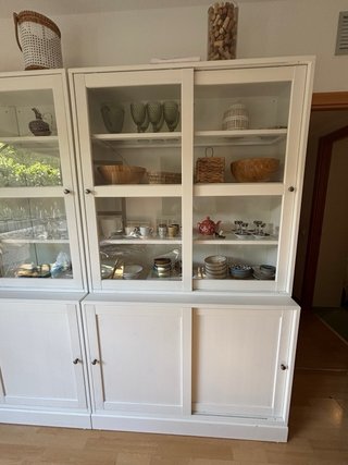 Vitrina Ikea Havsta Cristal Madera Gris