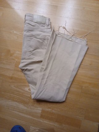 Pantalón ancho beige talla M