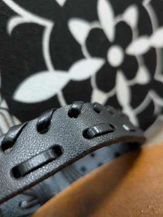 PULSERA CUERO TRENZADO ROCK NEGRA NUEVA