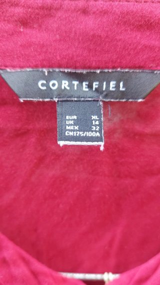 Blusa CORTEFIEL Rojo Escuro Tamanho XL