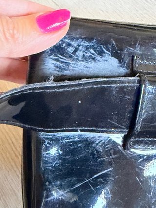 Borsa a spalla Chanel Charol nera