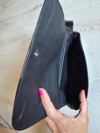 Borsa a spalla Chanel Charol nera