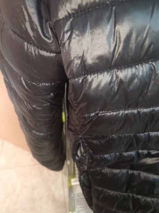 Parka larga forrada negra