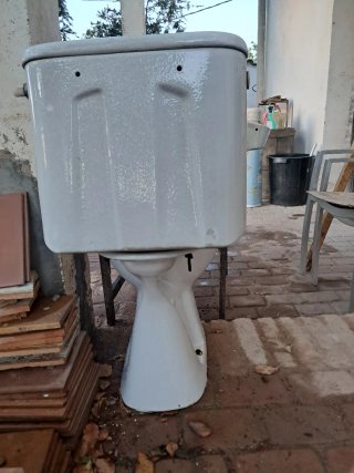 Conjunto lavabo doble, lavabo y váter