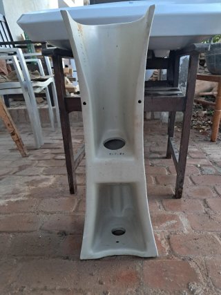 Conjunto lavabo doble, lavabo y váter