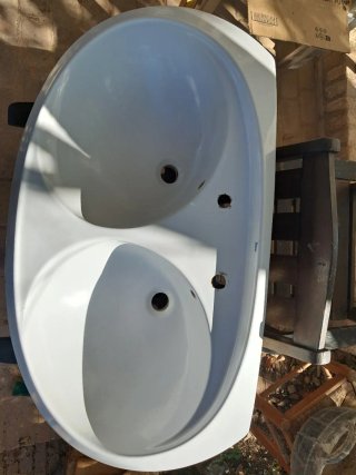 Conjunto lavabo doble, lavabo y váter