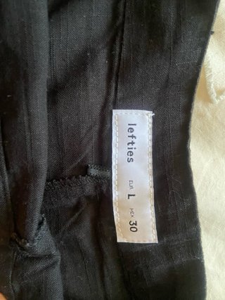Falda pantalón Lefties negra Lino Talla L
