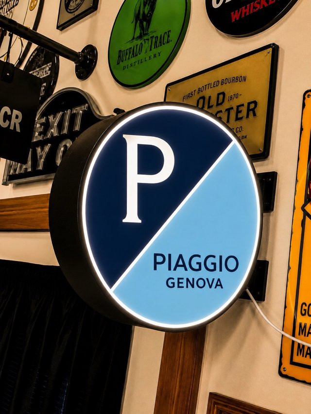 Cartel luminoso PIAGGIO GENOVA