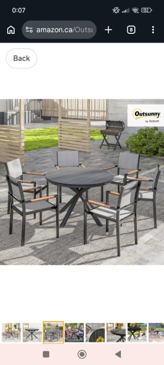 Tavolo da giardino rotondo Outsunny