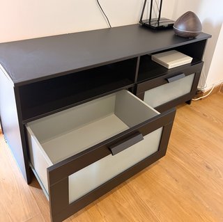 Mueble TV IKEA BRIMNES Negro Cristal