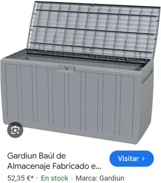 Baúl de resina gris (2 unidades)