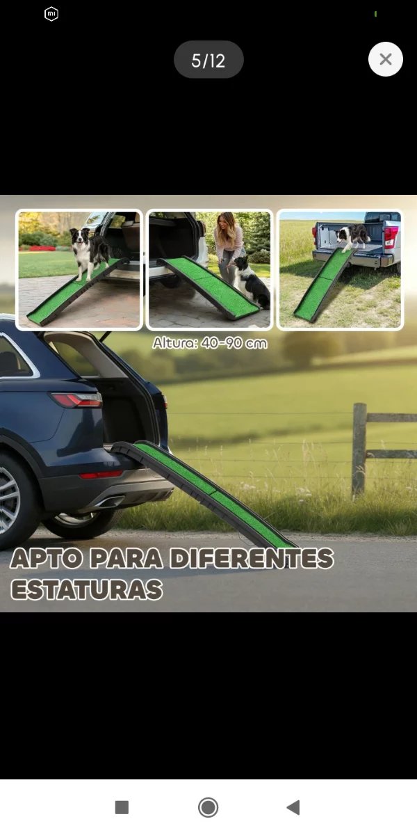 Rampa Plegable Coche Mascotas