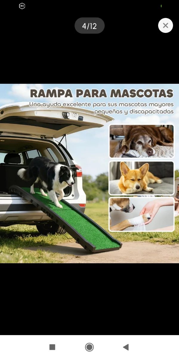 Rampa Plegable Coche Mascotas