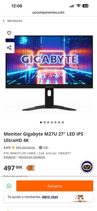 Monitor Gigabyte M27U 27 4K IPS