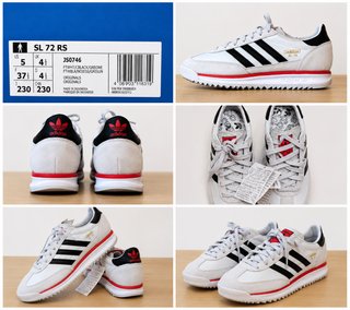 Zapatillas Adidas SL 72 Mujer Blancas Negras