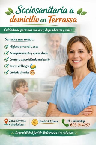 Servicio Sociosanitària a domicilio