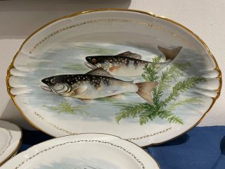 Servicio de pescado de Porcelana de Limoges