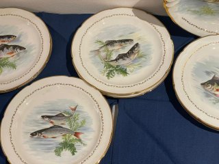 Servicio de pescado de Porcelana de Limoges