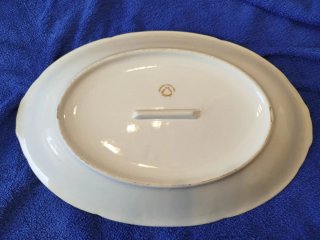 Fuente de pescado de Porcelana de Limoges