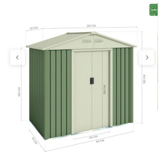 Caseta jardín metálica doble puerta