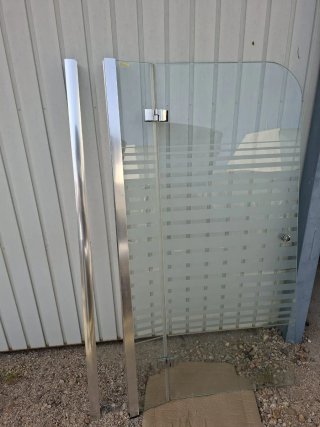 Mampara de ducha cristal y metal