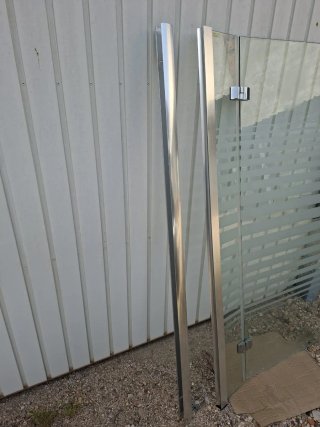 Mampara de ducha cristal y metal