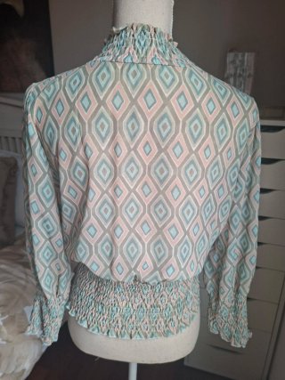 Blusa gasa semitransparente colores pastel
