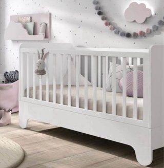 Cama infantil blanca 140x70