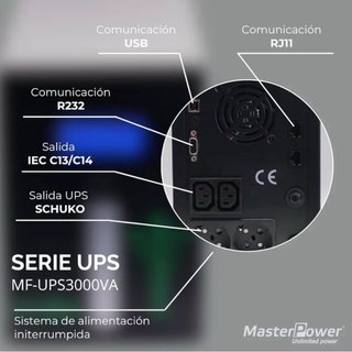 UPS MasterPower 3000VA / 1800W SAI