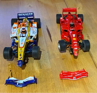 Scalextric C3 F1 Alonso R28 + Pit Box