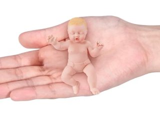 Bebe y carro: Miniatura, Realista.