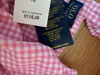 Vestido Ralph Lauren cuadros rosa