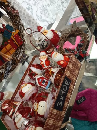 Decorazioni Natalizie Babbo Natale e Pupazzo di Neve