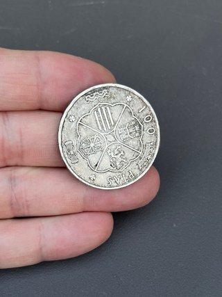 Moneda 100 Pesetas Plata 1966 Franco