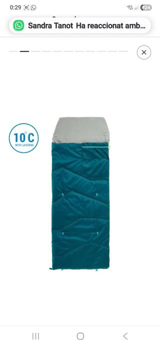 Saco de dormir Quechua MH100 Junior 10°