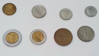 Lote de 8 monedas antiguas