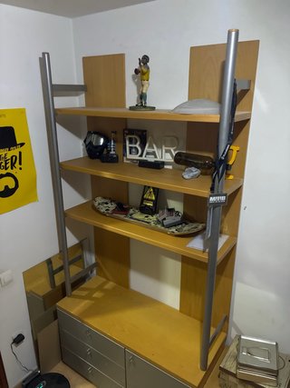 Mueble Estantería Columna con Cómoda