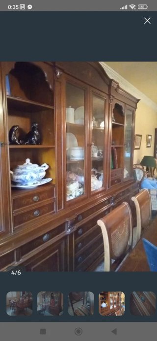 Conjunto Muebles Comedor Madera Maciza