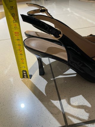 Zapatos tacón destalonados negros Talla 40