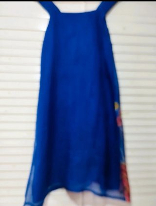 Vestido Seda Roberto Verino T.38 Azul Multicolor