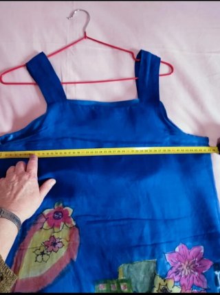Vestido Seda Roberto Verino T.38 Azul Multicolor