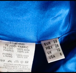 Vestido Seda Roberto Verino T.38 Azul Multicolor