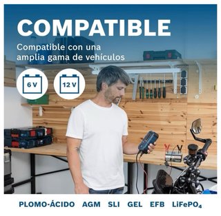 Cargador Batería Bosch C40-Li 6V/12V